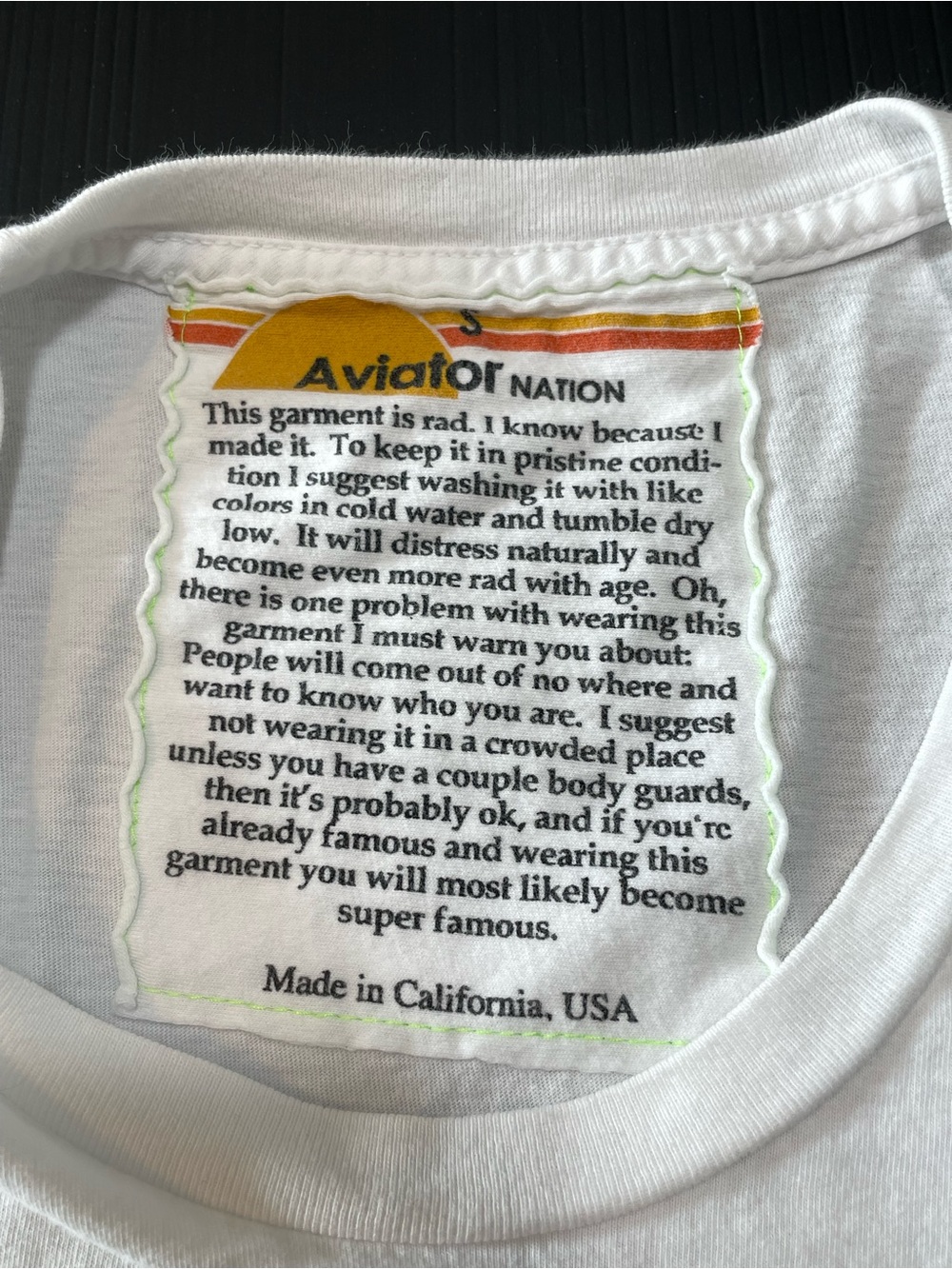 Aviator Nation Bolt Boyfriend Tee Shirt White - Picture 4 of 7
